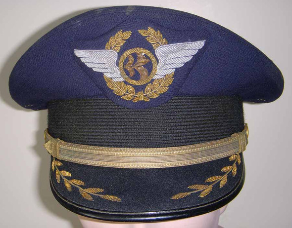 Beautiful Named Early 1970s TDA (Tao Domestic Airlines) Captain's Hat from Japanese Airline
