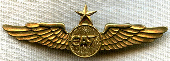 RARE CAT (Civil Air Transport) Sr. Pilot Shirt Wing in Box of Issue