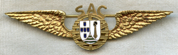 1960s Portuguese Airline Pilot Wing for Servio Areo Colonial (SAC)
