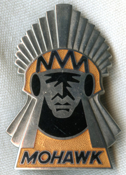 Extremely Rare Late 1960s Mohawk Airlines Agent Hat Badge
