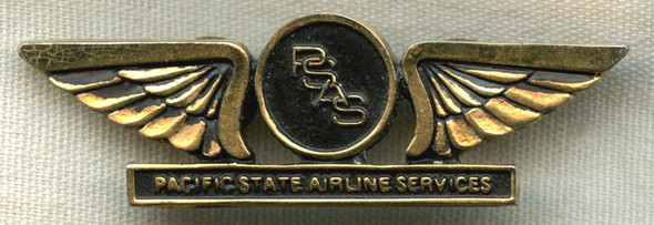 Pacific State Airline Services (PSAS) Skycap Hat Badge