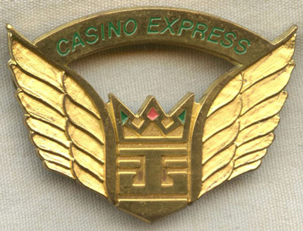 Circa 2000 Casino Express Pilot Hat Badge 3rd Issue