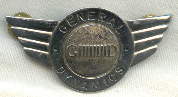 Circa 1970's - 1980's General Dynamics Corporate Pilot Hat Badge