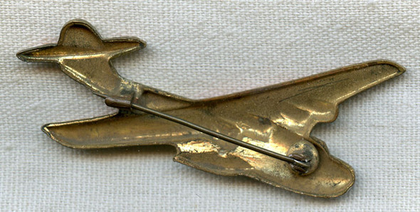 1930s Pan Am "Clipper" Pin with Painted Details