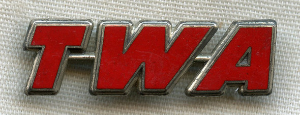 Rare Early 1950s TWA Agent Badge, 2nd Type in Sterling by Balfour