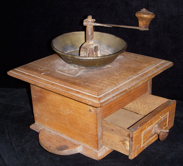 18th Century New England Spice Grinder with Maker's Mark on Arm