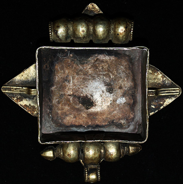 Wonderful Large Antique Tibetan Ghau in Silver & Turquoise Woman's Reliquary Amulet