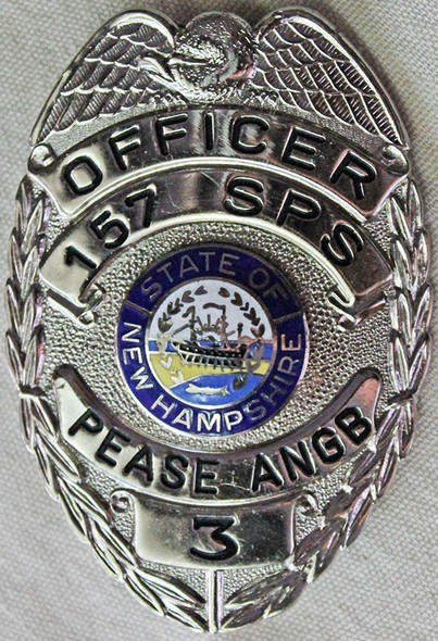 Rare 1990's Pease Air National Guard Base 157th Security Police Sq. Officer Badge