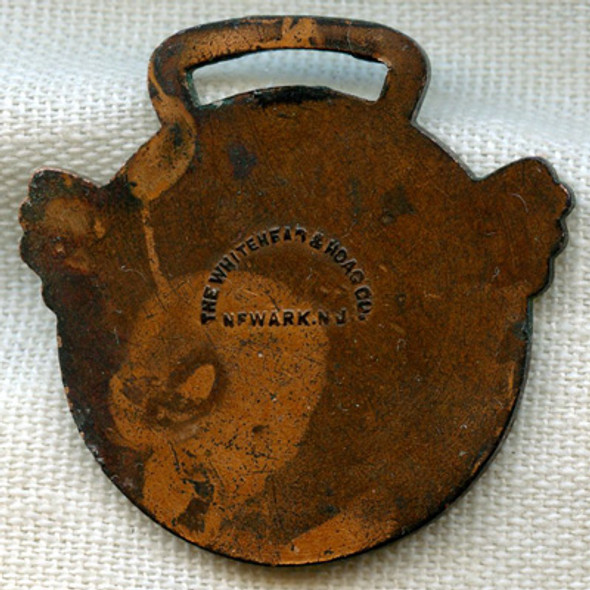 Great 1910s REO Motor Car Co. Bronze Watch Fob by Whitehead & Hoag