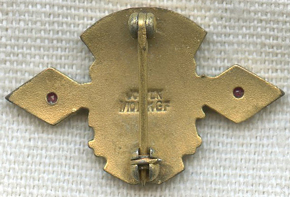 Vintage 1930s B. F. Goodrich Tire Salesman "Wreath and War" Award Pin by Josten