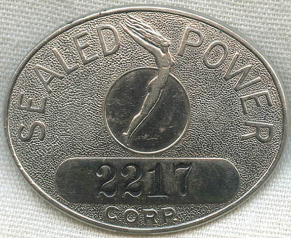 Vintage 1930s Sealed Power Corp. (Piston Ring Manufacturer) Worker Badge