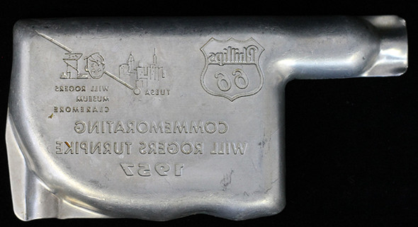 Great Vintage 1957 Phillips 66 Gasoline Commemorative Ashtray for the Will Rogers Highway