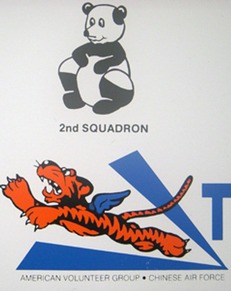 Early 1990s Flying Tigers 2nd Squadron Auto Tag with Autograph of Pilot Dick Rossi