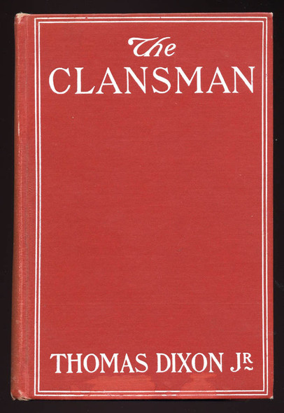 Rare 1st Edition of "The Clansman" by Thomas Dixon Jr with Bookplate from John J. Glessner NH Home