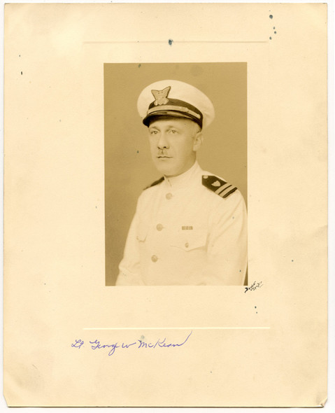 1930s-WWII Portrait of Lt. (Eventual Capt.) George W. McKean of USS General M.C. Meigs