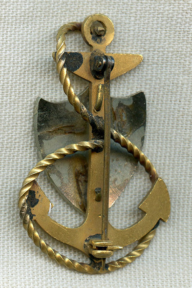 Beautiful, Early 1930's USCG CPO Hat Badge. Heavy Rope