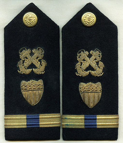 Scarce 1930's - WWII US Coast Guard Chief Boatswain (Chief Warrant Officer) Shoulder Boards
