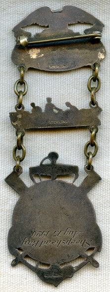 Named Ca 1920 US Volunteer Life Saving Corps (USVLSC) Sterling Medal from Sheepshead Bay, New York