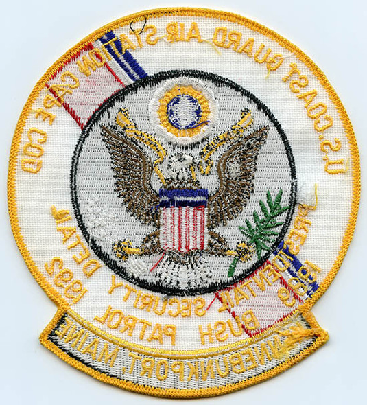 Scarce Early 1990's USCG Air Station Cape Cod Comm. Pres. Security Detail Bush Patrol Kennebunkport