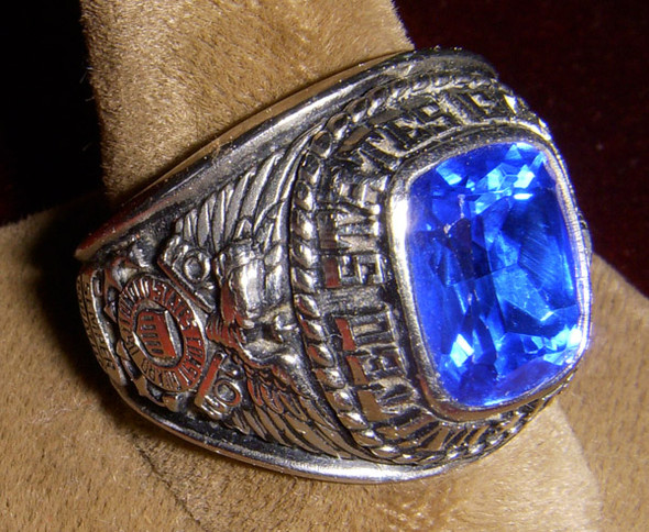 1990's - 2000's US Coast Guard (USCG) "Graduation" Type Ring by Jostens