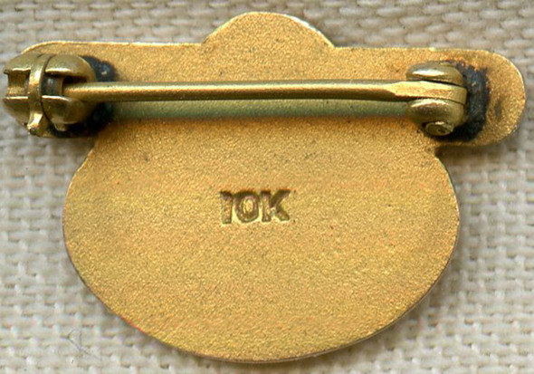 Nice 1930's - 1940's Hartford Times (Connecticut) 20 Year Service Pin in 10K Gold