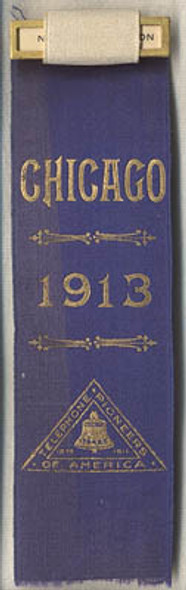 Circa 1913 Telephone Pioneers of America Convention Ribbon for Esteemed Guest, Newcomb Carlton