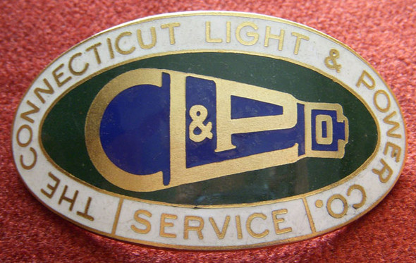 Beautiful Connecticut Power & Light Company (CL&P) Hat Badge