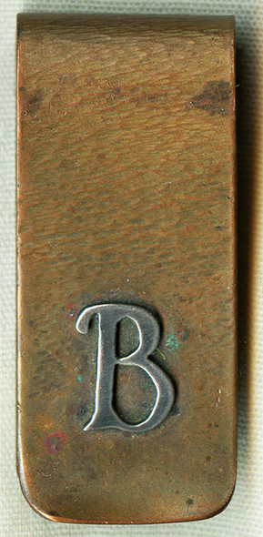 Beautiful Circa 1900 Sterling & Copper Money Clip in the Arts & Crafts Style