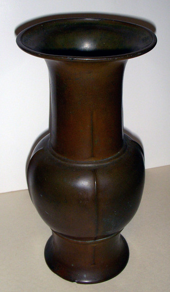Old Large Bronze Vase with Great Form from Last Half of 19th Century