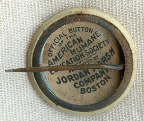 1900 American Humane Education Society (AHES) Donation Celluloid Pin