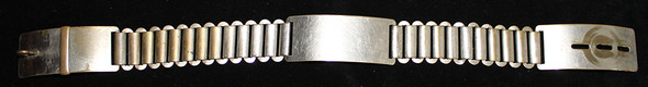 Cool Vintage Dog Collar in Nickeled Brass. Adjustable Size.