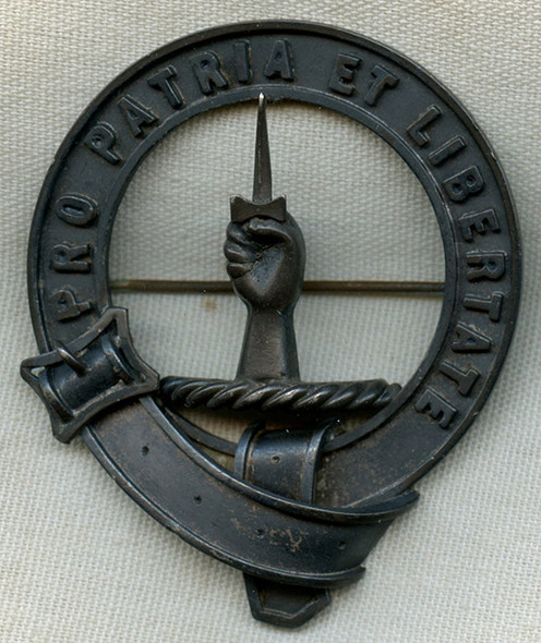 Mexico: Fabulous 1913 Clan-Type Badge of Early Rurales Captain F.J. King (American?)