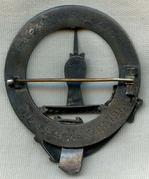 Mexico: Fabulous 1913 Clan-Type Badge of Early Rurales Captain F.J. King (American?)