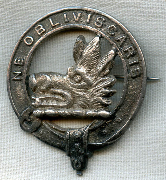 Circa 1890s Scottish Clan Badge for Clan Campbell