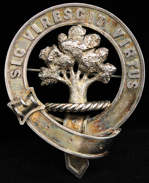 Fabulous Clan Badge of Clan Ronald. Hand-Made in Silver by Alex Gill of Aberdeen 1870s - 90s