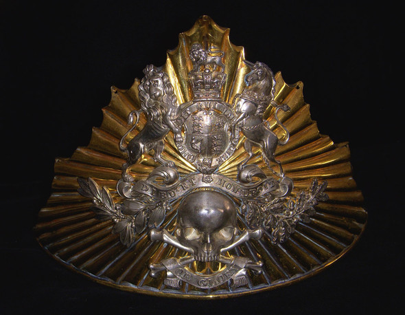 Ext. Rare Crimean War Era 17th Lancers Officer Helmet Plate (Charge of the Light Brigade)