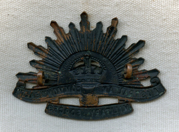 WWII Australian Military Forces Cap Badge by K. G. Luke