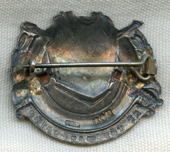 Extremely Rare 1942 Irish Cavalry Corps Officer's Collar Badge in Hallmarked Silver