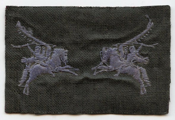 Uncut Pair WWII British Airborne Forces Formation Signs Worn by 1st & 6th Airborne Division