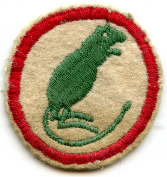 WWII British 7th Armored Brigade aka "Green Rats" or "Jungle Rats" Formation Patch
