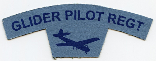 Rare Printed WWII UK Glider Pilot Regiment Shoulder Title for Battle Dress Uniform