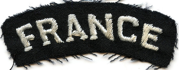 Rare Early WWII RAF French Volunteer Shoulder Title, Made in Egypt / North Africa