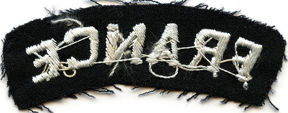 Rare Early WWII RAF French Volunteer Shoulder Title, Made in Egypt / North Africa