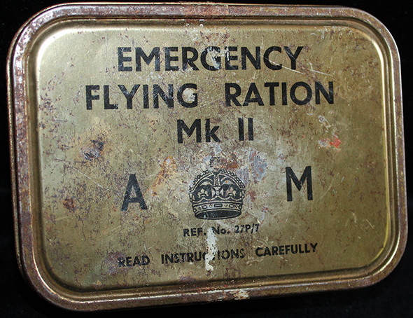 WWII UK RAF & FAA Emergency Flying Ration MkII Tin. No Contents.