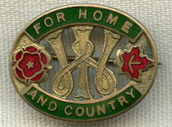 Nice WWI Era UK Women's Institute Home Front Food Org. Member Badge