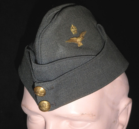 Battle-Worn RAF Overseas Cap Named to Pilot Officer H. G. Endler, Canadian Observer