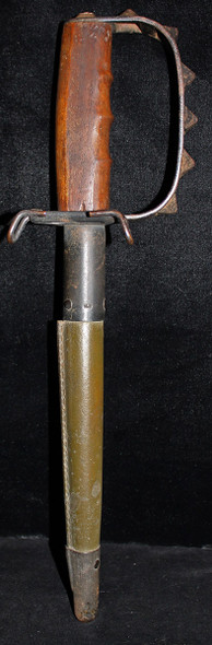 Exceptional Model 1917 US Army Trench Fighting Knife. Superb Paint on Scabbard