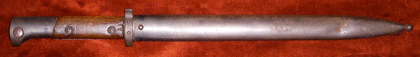 WWII German Occupation Period Czech "High Ear" Mauser Bayonet with Scabbard
