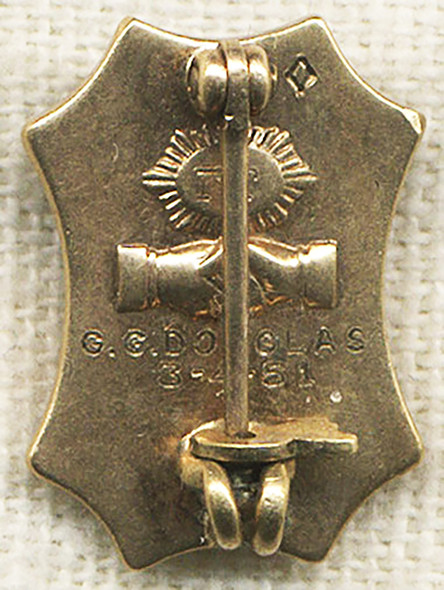 Vintage 14 Karat Gold and Diamond 1951 Beta Theta Pi Fraternal Pin