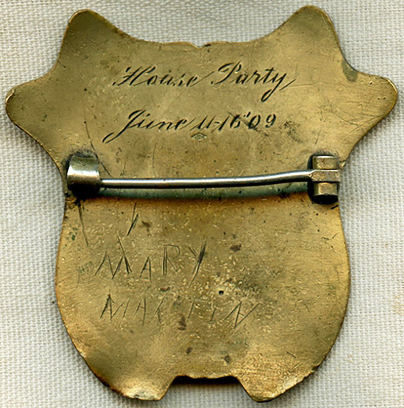 Wonderful, Large, 1909 Penn State House Party Badge in Art Nouveau/Mystic Design